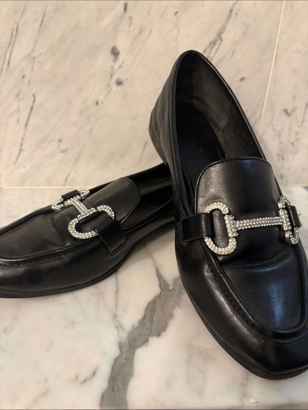 BAMBOO Leather Loafers with Buckle Detail